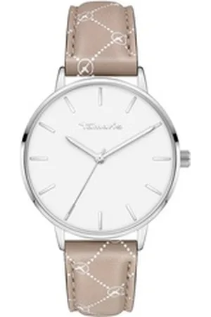Tamaris Quarzuhr Echtleder beige