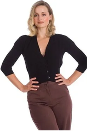 Banned Retro Strickjacke Cutie Vintage Cardigan Retro schwarz M
