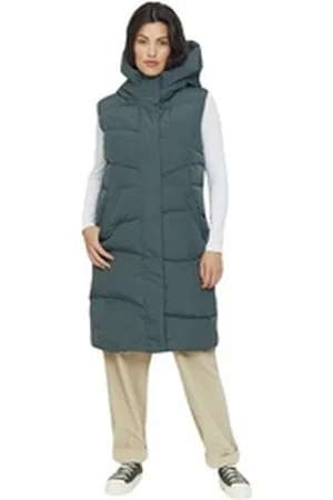 Mazine Winterjacke WANDA VEST Blau Vegane Damen Winterweste blau L