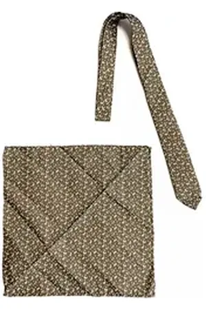 corneliani Krawatte CC Collection Herren krawatte und Einstecktuch Set. Paisley Muster grau