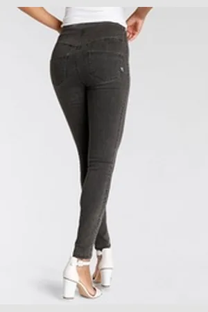 ARIZONA Jeansjeggings extra-eng geschnittene Beinform, hohe Leibhöhe grau 42
