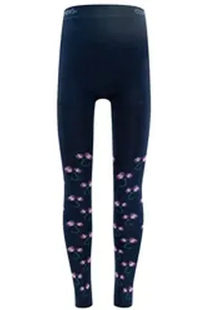 Ewers Strickstrumpfleggings Legging Blümchen blau 152-164