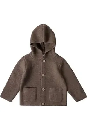 Stellou & friends Cardigan Strickjacke mit Kapuze Strickjacke mit Kapuze braun 62/68