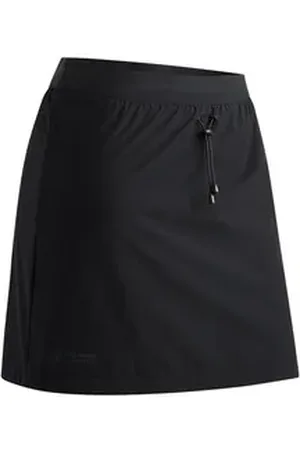 Maier Sports Midirock RainSkirt Winter gefütterter Damen Rock, wasserabweisender Überrock, elastischer Bund schwarz 40