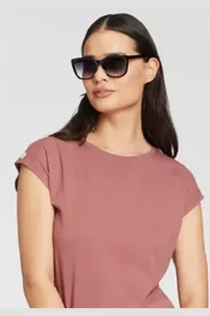 Laura Scott Sonnenbrille für Damen mit grauen Verlaufsgläsern schwarz