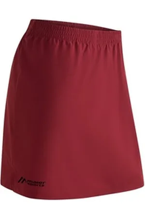 Maier Sports Midirock Rain Skirt 2.0 Damen Regenrock, wasserabweisend atmungsaktiv, Rock in sich verpackbar rot 40