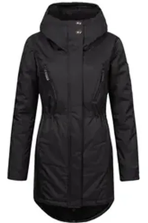 Brave Soul Wintermantel Vicky für Damen, wind- und wasserabweisend schwarz XL