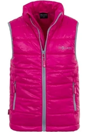 TROLLKIDS Steppweste Trondheim Wasserabweisend grau|rosa|silberfarben 164