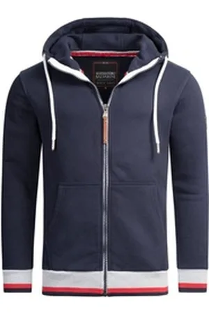 Alessandro Salvarini Sweatjacke ASRevellio mit großer Kapuze blau L