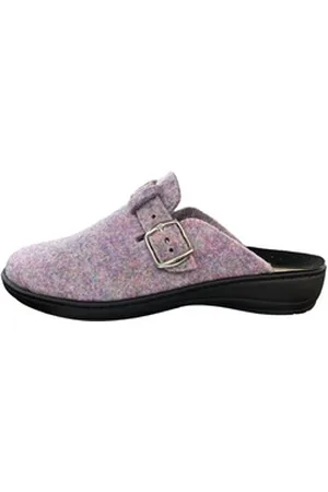 Algemare Damen Filz Pantoffel 8134-9051 mehrfarbig Hausschuh bunt 38 EU