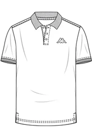 Kappa Poloshirt Poloshirt in großen Größen weiß 5XL