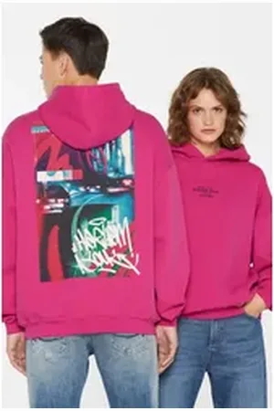 Harlem Soul Kapuzensweatshirt mit Bio-Baumwolle rosa M/L