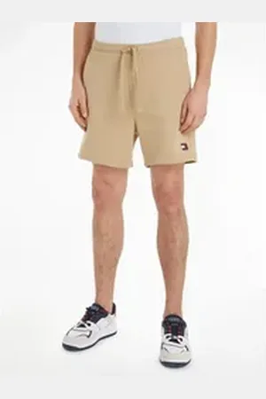 Tommy Hilfiger Sweatshorts TJM BADGE BEACH SHORT mit Logopatch braun XXXL