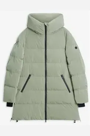 Blonde No.8 Steppjacke LENA hoher Stehkragen und große Kapuze grün 42