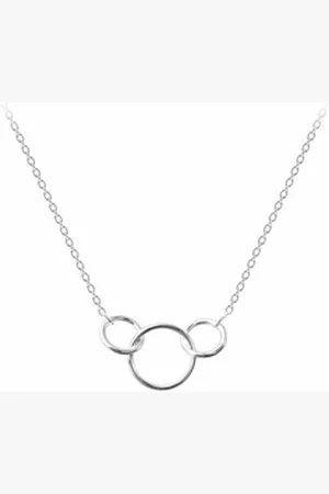 ALEXANDER YORK Kette mit Anhänger 3 Ringe ineinander, 925 Sterling Silber silberfarben