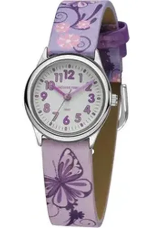 JACQUES FAREL Quarzuhr Kinderuhr Schmetterling, HCC 435, Kinderuhr, Mädchenuhr, Schmetterling, ideal auch als Geschenk bunt