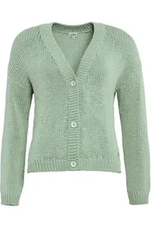 LIVING CRAFTS Strickjacke ROSANNA GOTS zertifiziert grün M