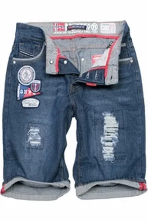 Geographical Norway Bermudas Herren Bermuda Jeans Shorts Short Knielang Kurze Hose PRAGMA blau W29