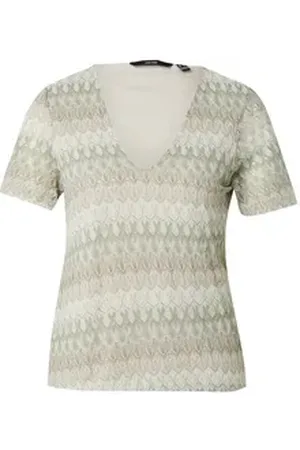 VERO MODA Funktionsshirt DICTE (1-tlg) Spitze braun|grün S