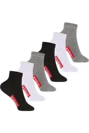 Kickers Füßlinge Kinder kurze Sport Fan Socken für Jungen und Mädchen grau|schwarz 23-26