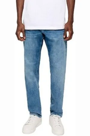 QS by s.Oliver Tapered-fit-Jeans mit Label-Badge blau 30