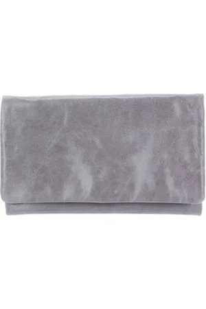 Abro+ Clutch Leather Athene grau S | 23.5 cm x 14.5 cm x 2.5 cm