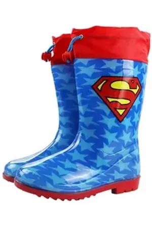 Superman DC Comics DC Comics Kinder Stiefel Regenstiefel Gummistiefel Gr. 25 bis 34 blau 25-26 EU