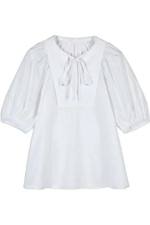 Bash Kurzarmbluse Blusenshirt JAMIE aus Baumwolle weiß 36