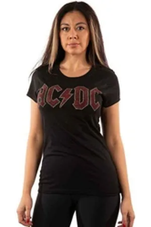 AC/DC T-Shirt Embellished Logo Slim Fit schwarz L