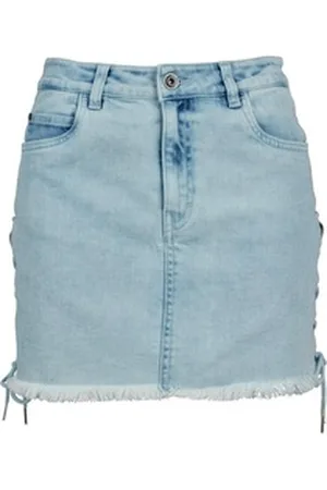 Urban classics Jerseyrock Damen Ladies Denim Lace Up Skirt (1-tlg) blau 27