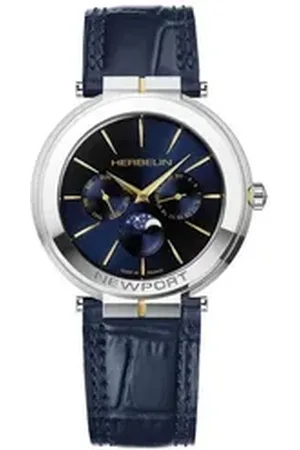 Michel Herbelin Schweizer Uhr Herrenarmbanduhr Newport Slim Edelstahl 12722T15BL, (1-tlg)