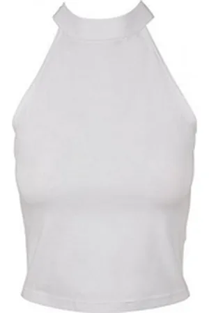 Build Your Brand Tanktop Damen Top, Turtleneck Short Top, Baumwolle mit Stretchanteil 4XL