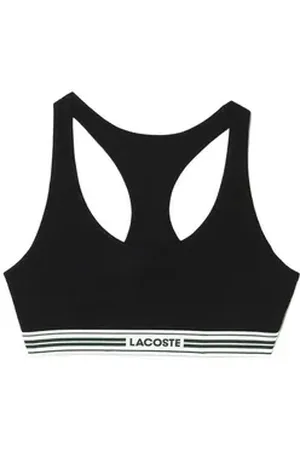 Lacoste Bralette-BH Basic (1-tlg) Bralette - Baumwolle - Atmungsaktiv - Mit Kontrast-Logostreifen schwarz XS