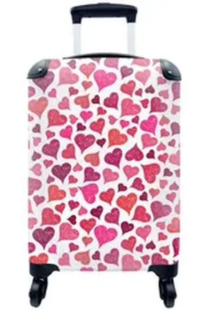 MuchoWow Handgepäckkoffer Valentinsgeschenk für ihn - Liebe - Herz, 4 Rollen, Reisetasche mit rollen, Handgepäck für Ferien, Trolley, Reisekoffer bunt