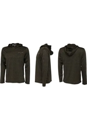 Savage Kapuzenpullover Fighter Stretch Hoodie Gr. S-XXL Burnt Olive Melange Pullover L