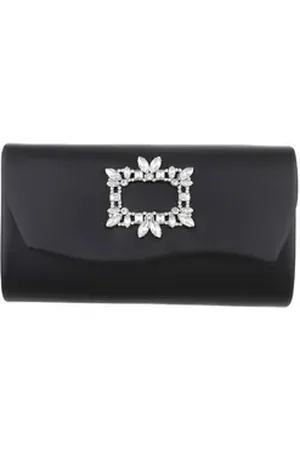 Ital-Design Schultertasche Kleine, Damentasche clutch schultertasche mit strass in Schwarz schwarz