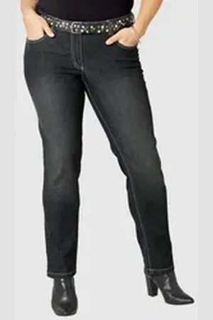 Dollywood Röhrenjeans Jeans Slim Fit 5-Pocket Stretchkomfort schwarz 22