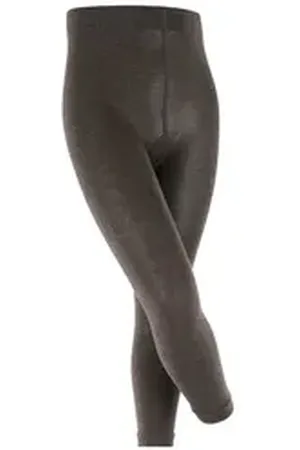 Falke Strickstrumpfleggings Active Warm (1 St) aus wärmender Merinowolle grau 80-92