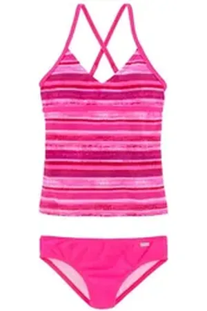 Buffalo Tankini May Kids mit knalligem Streifendruck rosa 146/152