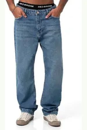 Redbridge Weite Jeans Red Bridge Herren Baggy Jeanshose 5-Pocket-Style blau W36L30