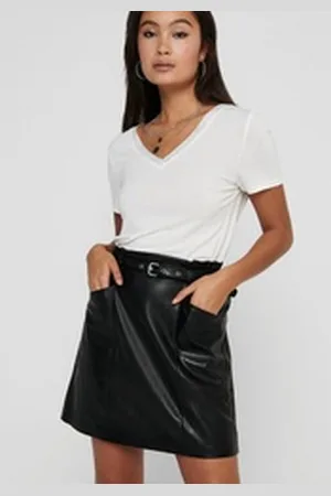 ONLY Lederimitatrock ONLHEIDI FAUX LEATHER SKIRT OTW NOOS schwarz L (40)