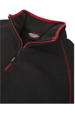 Dickies Fleecepullover Fleecepullover Smithfield, mit Reißverschluss rot|schwarz XL