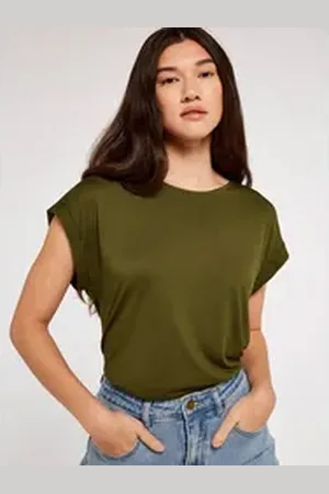 Apricot T-Shirt Shirt, (1-tlg) in unifarben grün XL (42)
