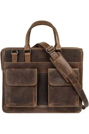 Bagan Aktentasche, echt Leder braun