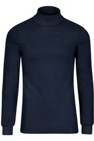 Trigema Rollkragenshirt Langarm Ski- und Sport-Rollkragenpullover (1-tlg) blau 116