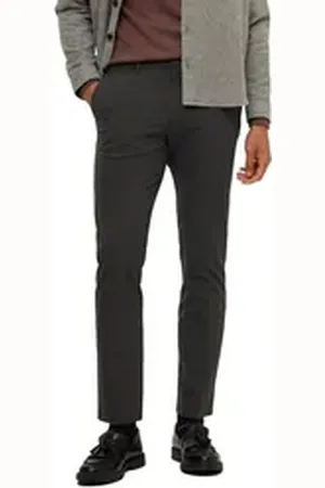 SELECTED HOMME Chinohose SLHSLIM-ROBERT DES FLEX 175 mit Stretch grau 29W / 32L