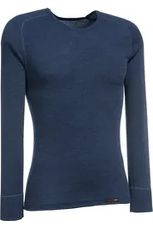 CON-TA Unterhemd Herren-Thermo-Unterhemd, langarm Feinripp Streifen blau 5