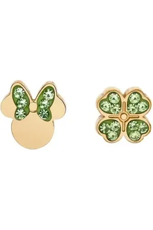 Disney Paar Ohrstecker © Minnie Mouse Klee Kinderohrstecker Edelstahl gold grün goldfarben