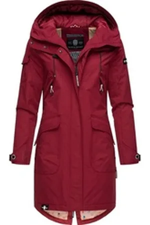 Navahoo Outdoorjacke Pfefferschote moderne Damen Übergangsjacke mit Kapuze rot XS (34)