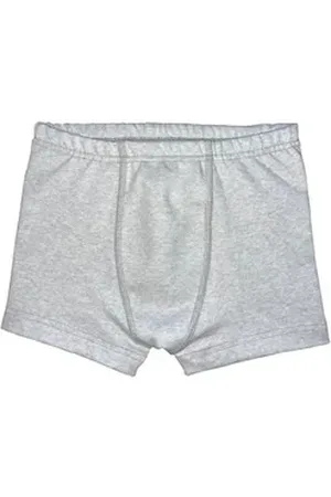 Hermko Retro Boxer 52900 Jungen Pant aus Baumwolle / Elastan grau 128